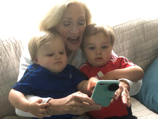 Alice Moore with twins